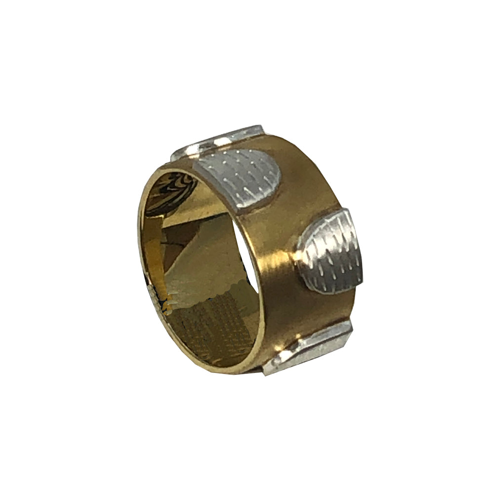 Silver and online brass ring