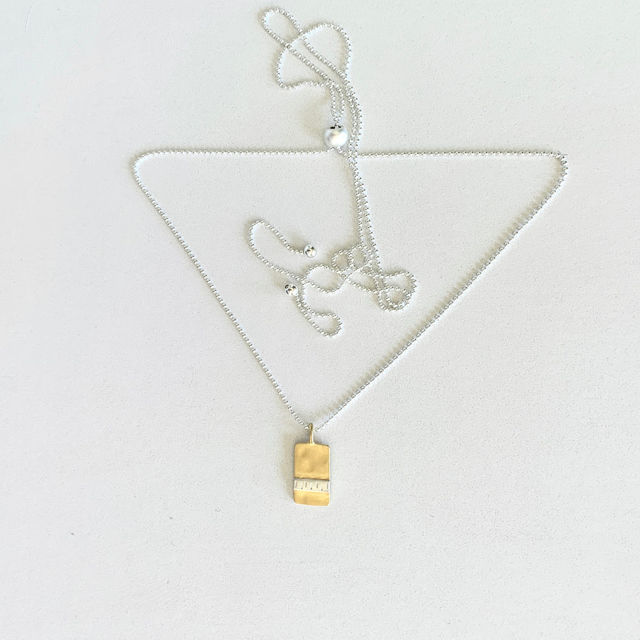 The Gold Band Pendant Necklace (NK38)