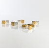  single band with a seamless join of brass and sterling silver.