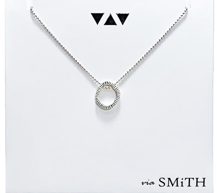 Hollow Oval Pendant Necklace (NK41)