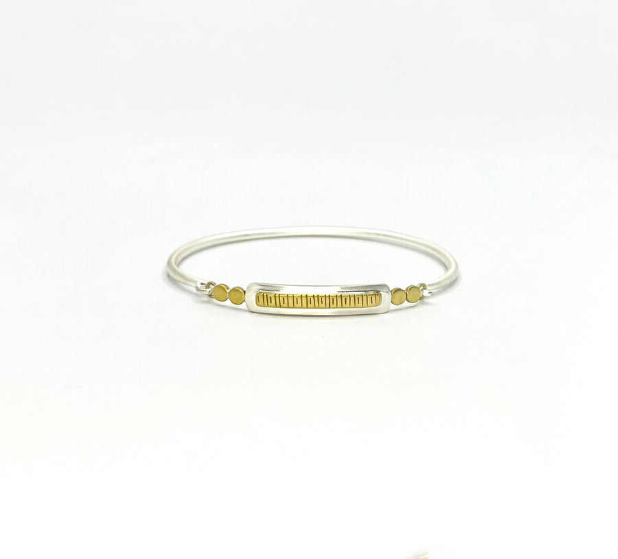 Lined Band Silver Bracelet br101