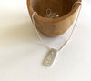 Adjustable Silver chain with sterling silver pendant with stamped leaves